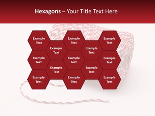 A Spool Of Red And White Bakers Twine PowerPoint Template