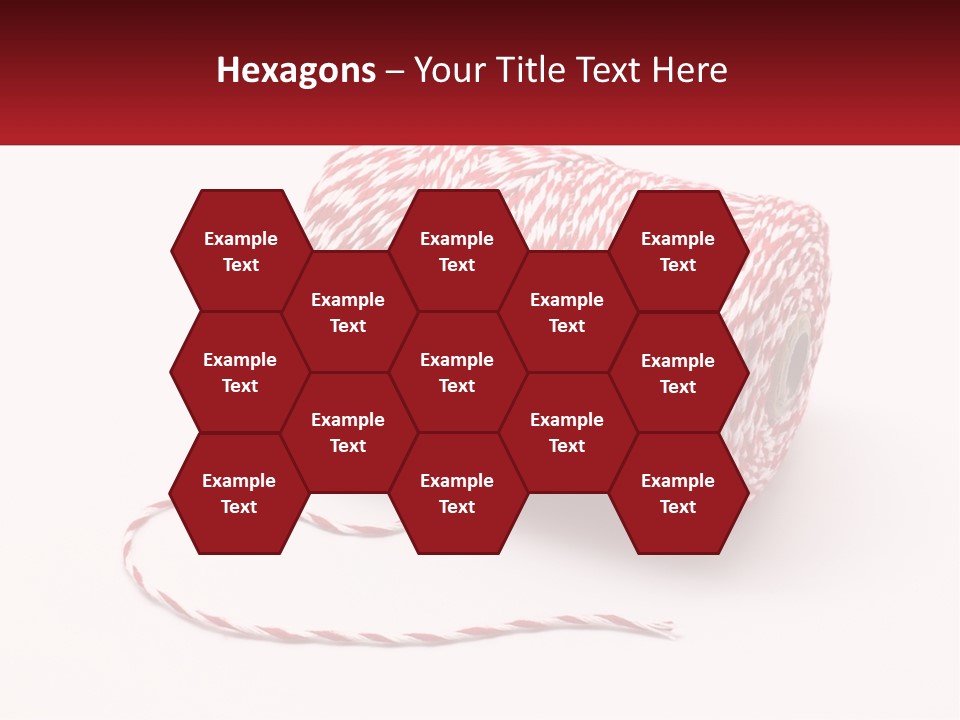 A Spool Of Red And White Bakers Twine PowerPoint Template