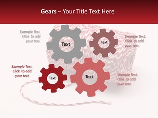 A Spool Of Red And White Bakers Twine PowerPoint Template