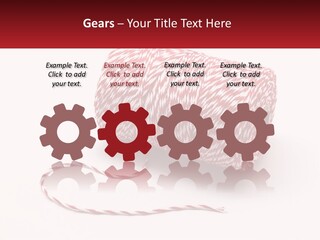 A Spool Of Red And White Bakers Twine PowerPoint Template