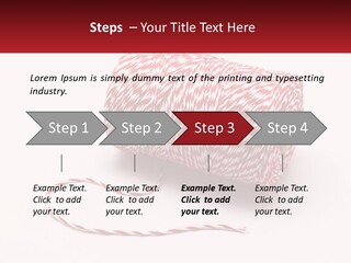A Spool Of Red And White Bakers Twine PowerPoint Template