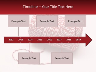 A Spool Of Red And White Bakers Twine PowerPoint Template