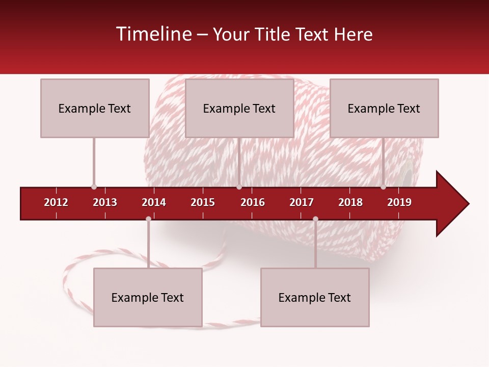 A Spool Of Red And White Bakers Twine PowerPoint Template