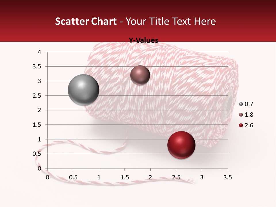 A Spool Of Red And White Bakers Twine PowerPoint Template