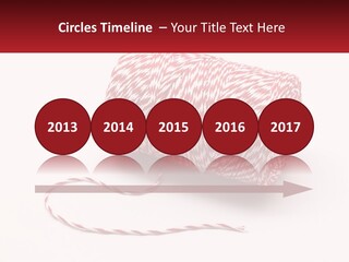 A Spool Of Red And White Bakers Twine PowerPoint Template