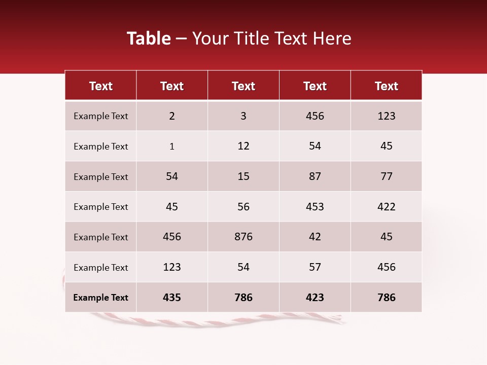 A Spool Of Red And White Bakers Twine PowerPoint Template