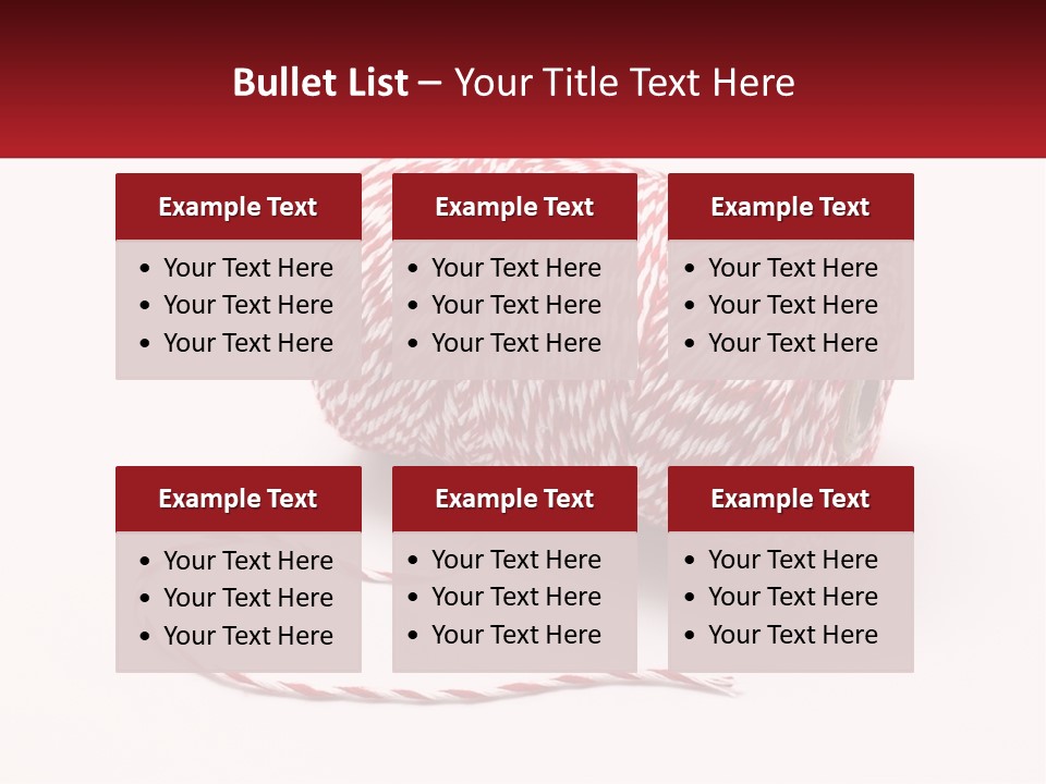 A Spool Of Red And White Bakers Twine PowerPoint Template