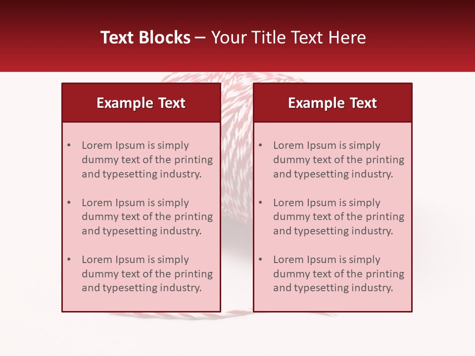 A Spool Of Red And White Bakers Twine PowerPoint Template
