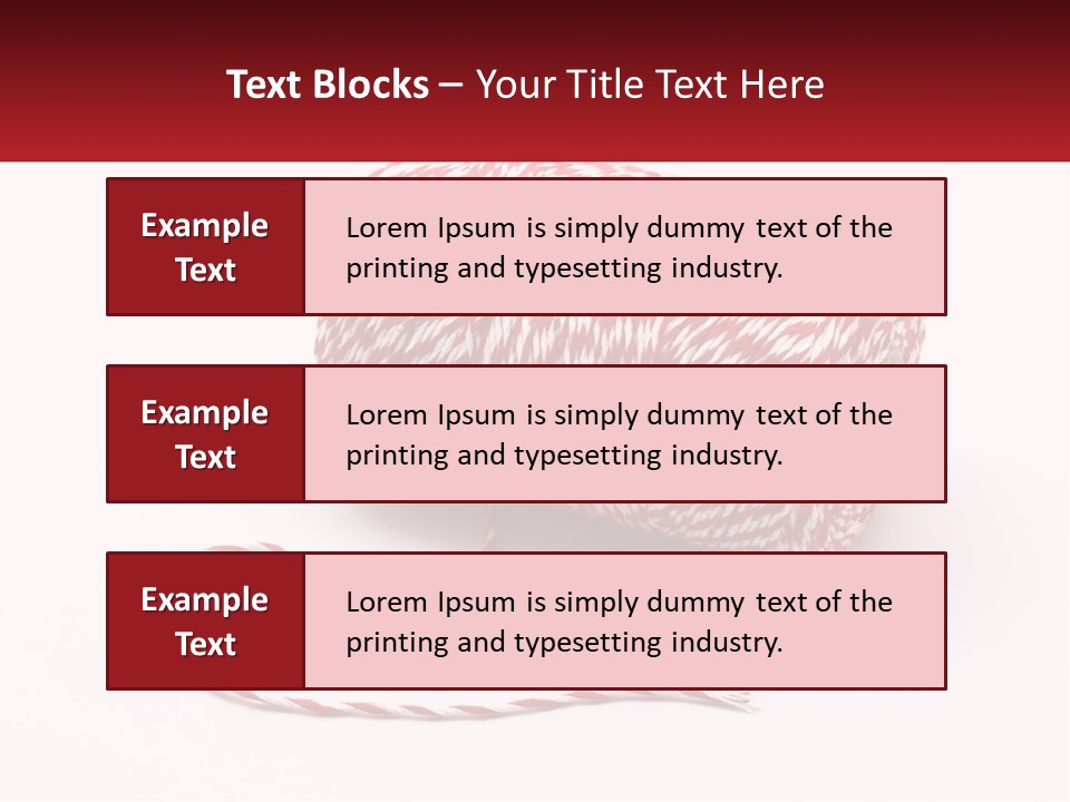 A Spool Of Red And White Bakers Twine PowerPoint Template