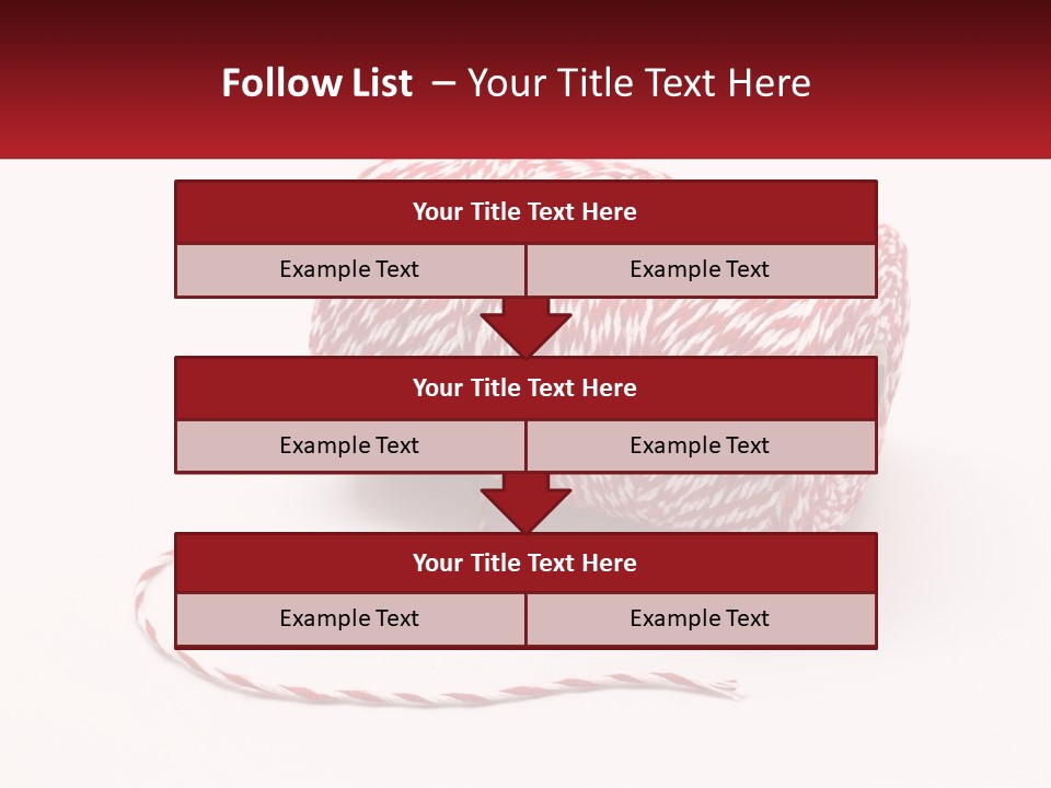 A Spool Of Red And White Bakers Twine PowerPoint Template