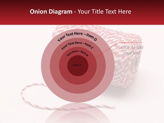A Spool Of Red And White Bakers Twine PowerPoint Template