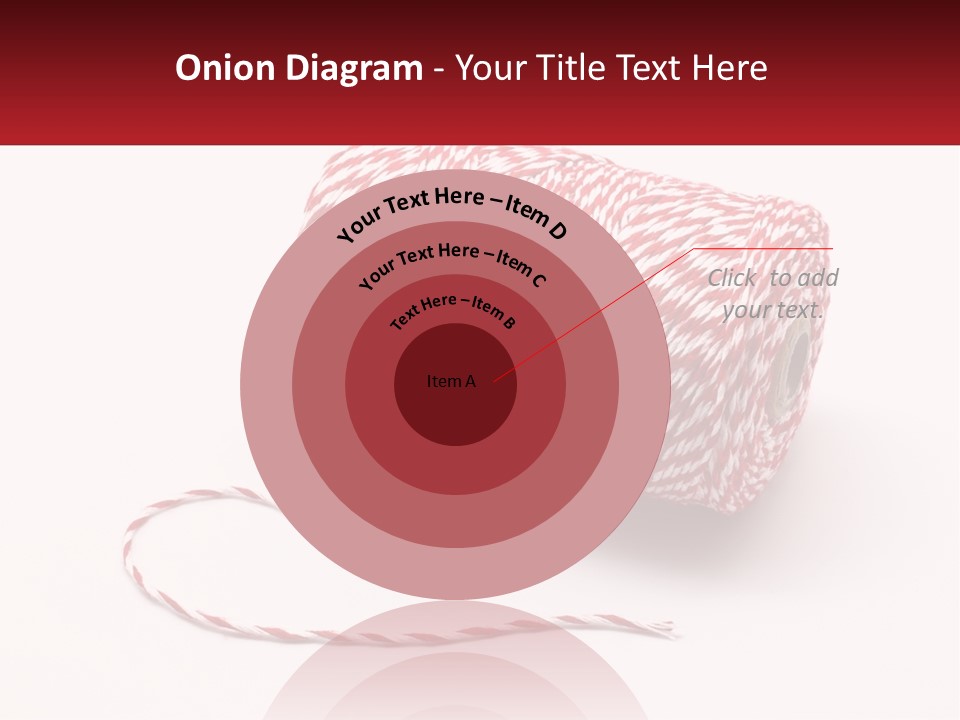 A Spool Of Red And White Bakers Twine PowerPoint Template