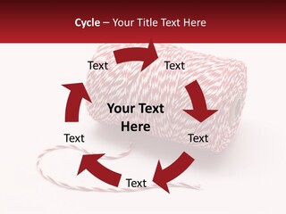 A Spool Of Red And White Bakers Twine PowerPoint Template