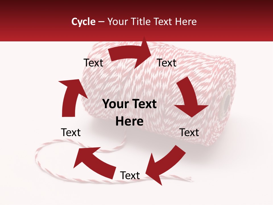 A Spool Of Red And White Bakers Twine PowerPoint Template
