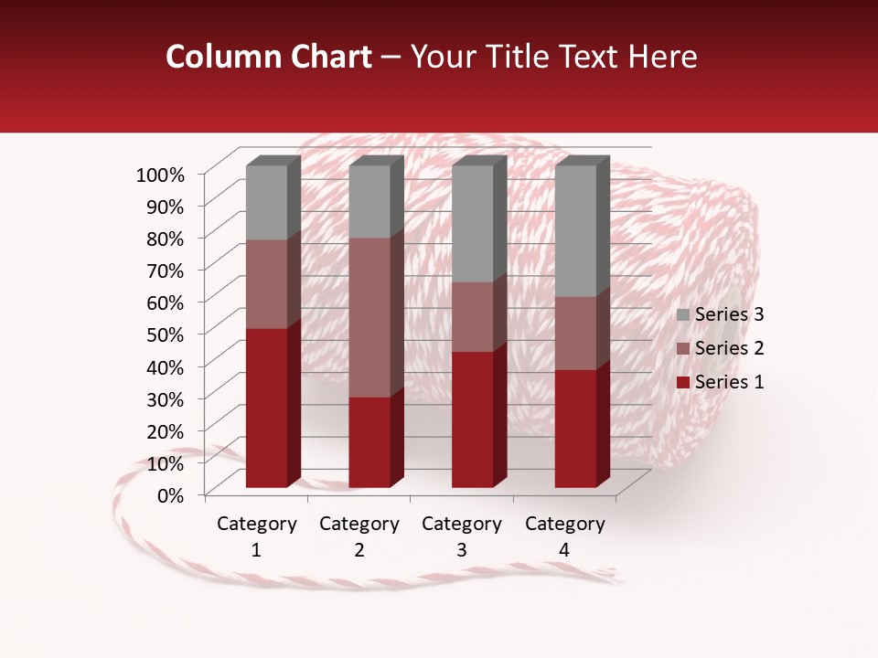 A Spool Of Red And White Bakers Twine PowerPoint Template