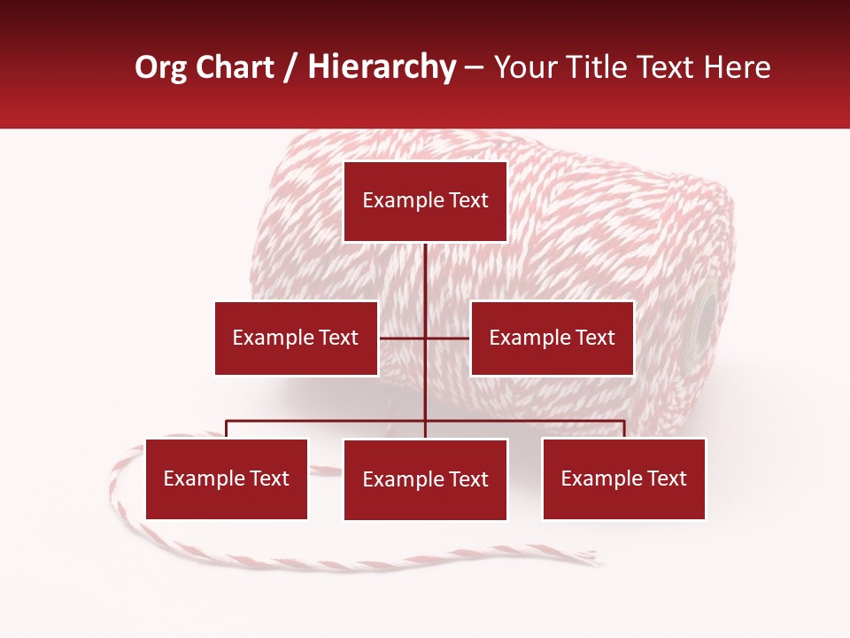A Spool Of Red And White Bakers Twine PowerPoint Template