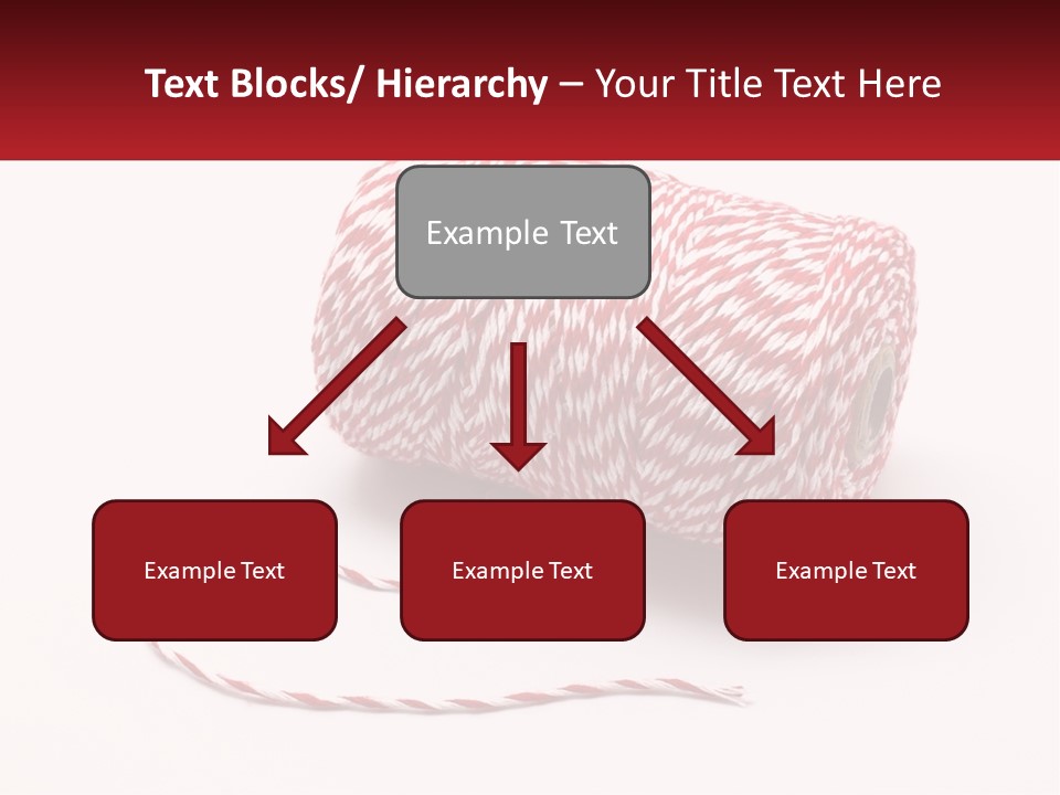 A Spool Of Red And White Bakers Twine PowerPoint Template