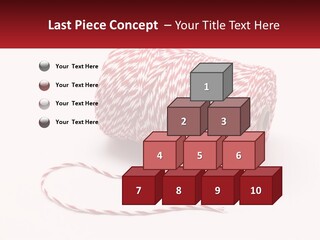 A Spool Of Red And White Bakers Twine PowerPoint Template