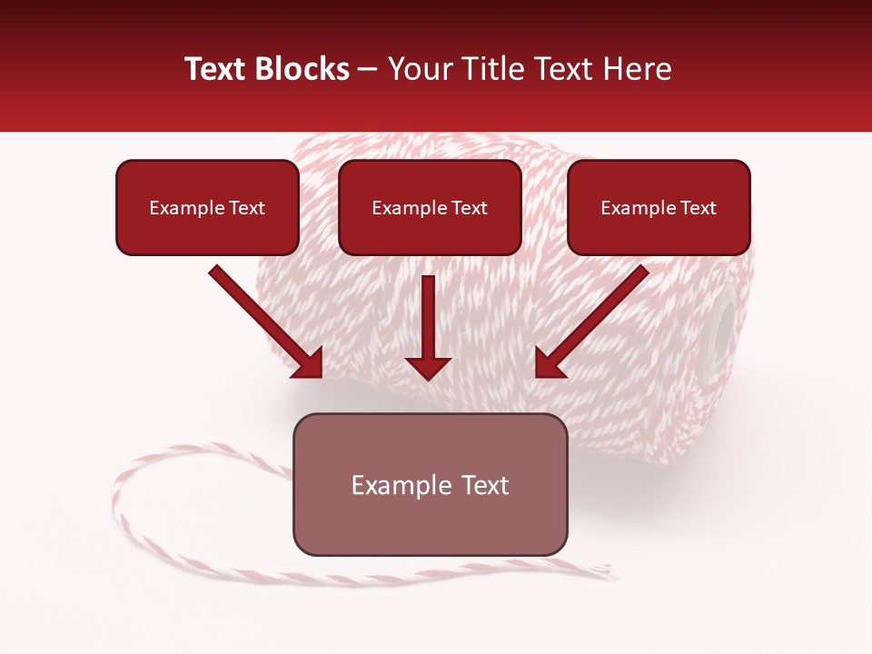 A Spool Of Red And White Bakers Twine PowerPoint Template