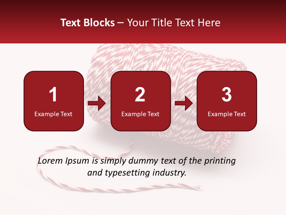 A Spool Of Red And White Bakers Twine PowerPoint Template