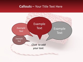 A Spool Of Red And White Bakers Twine PowerPoint Template
