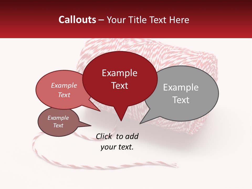 A Spool Of Red And White Bakers Twine PowerPoint Template