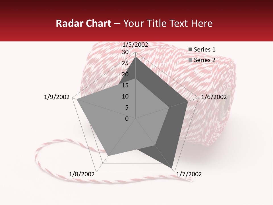 A Spool Of Red And White Bakers Twine PowerPoint Template