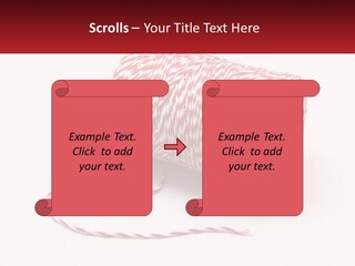 A Spool Of Red And White Bakers Twine PowerPoint Template
