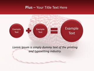 A Spool Of Red And White Bakers Twine PowerPoint Template