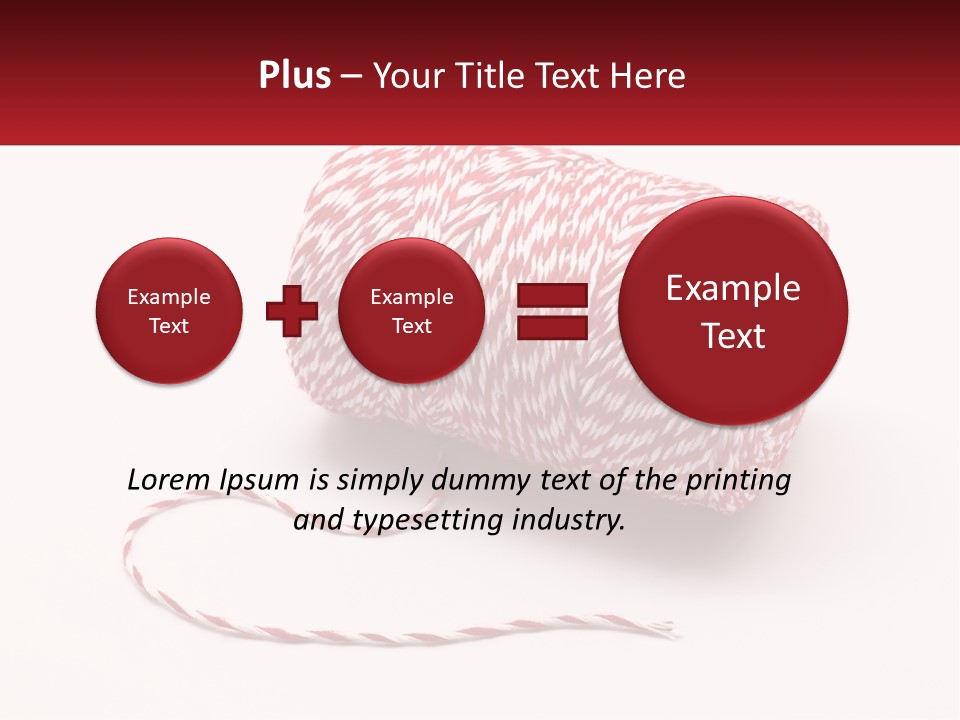 A Spool Of Red And White Bakers Twine PowerPoint Template