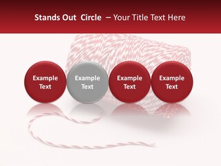 A Spool Of Red And White Bakers Twine PowerPoint Template