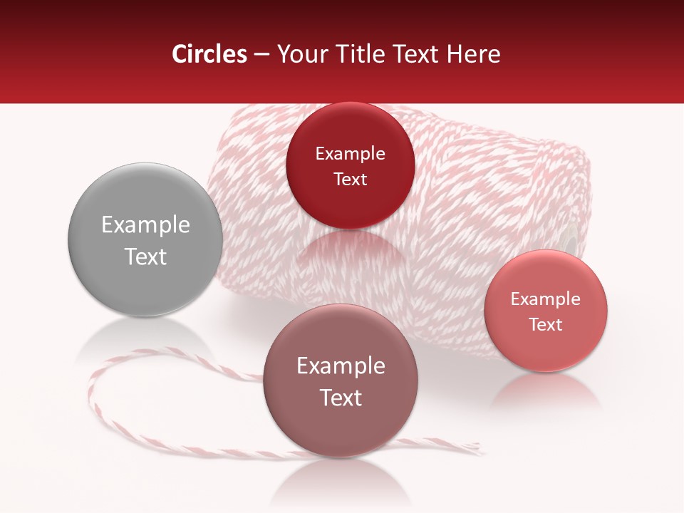 A Spool Of Red And White Bakers Twine PowerPoint Template