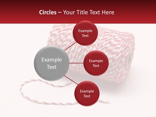 A Spool Of Red And White Bakers Twine PowerPoint Template