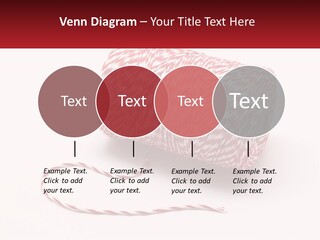 A Spool Of Red And White Bakers Twine PowerPoint Template