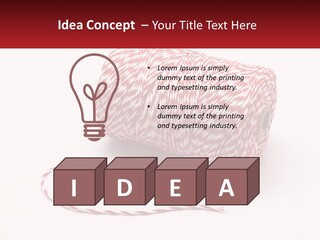 A Spool Of Red And White Bakers Twine PowerPoint Template