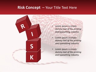 A Spool Of Red And White Bakers Twine PowerPoint Template