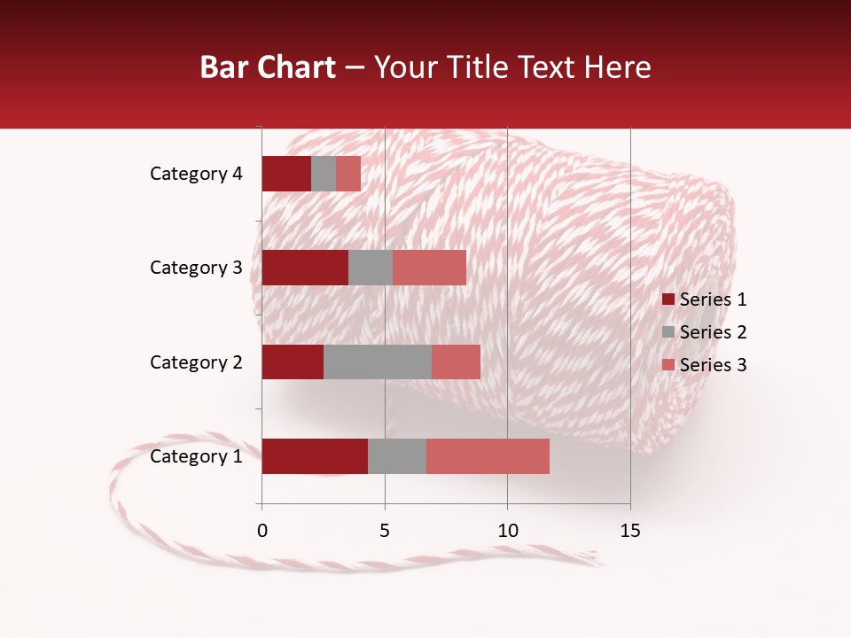 A Spool Of Red And White Bakers Twine PowerPoint Template