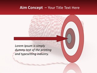 A Spool Of Red And White Bakers Twine PowerPoint Template