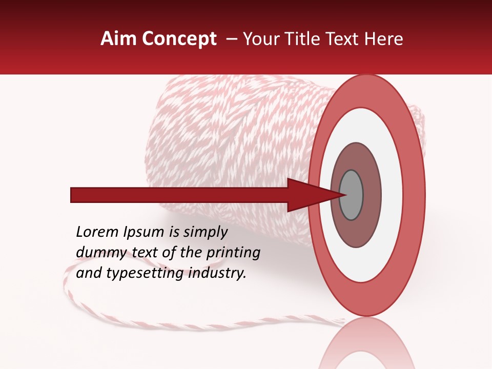 A Spool Of Red And White Bakers Twine PowerPoint Template
