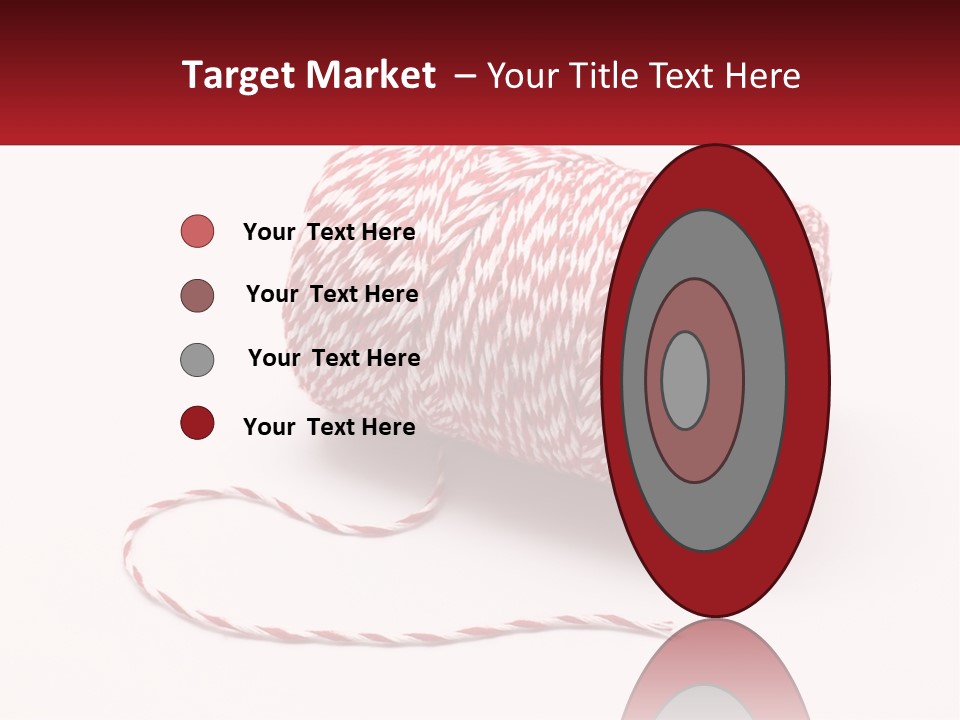 A Spool Of Red And White Bakers Twine PowerPoint Template