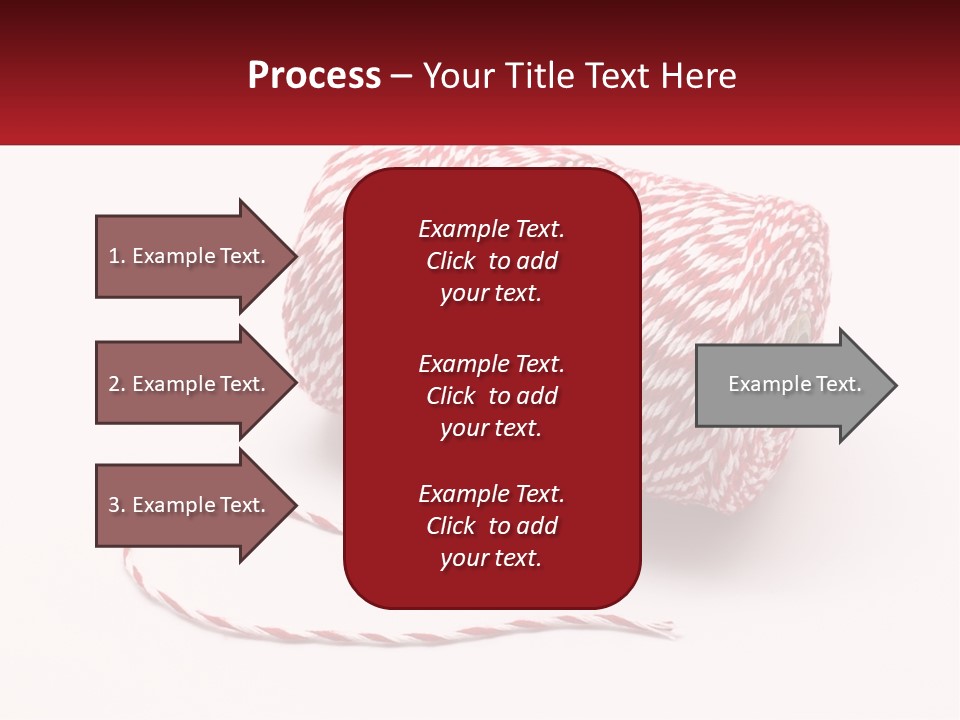 A Spool Of Red And White Bakers Twine PowerPoint Template