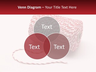 A Spool Of Red And White Bakers Twine PowerPoint Template