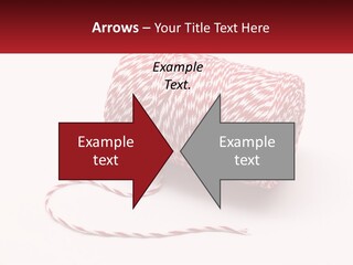 A Spool Of Red And White Bakers Twine PowerPoint Template