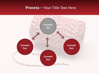 A Spool Of Red And White Bakers Twine PowerPoint Template