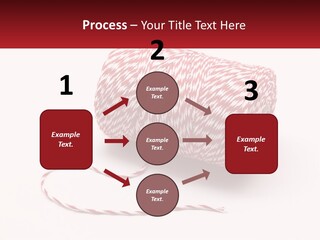 A Spool Of Red And White Bakers Twine PowerPoint Template