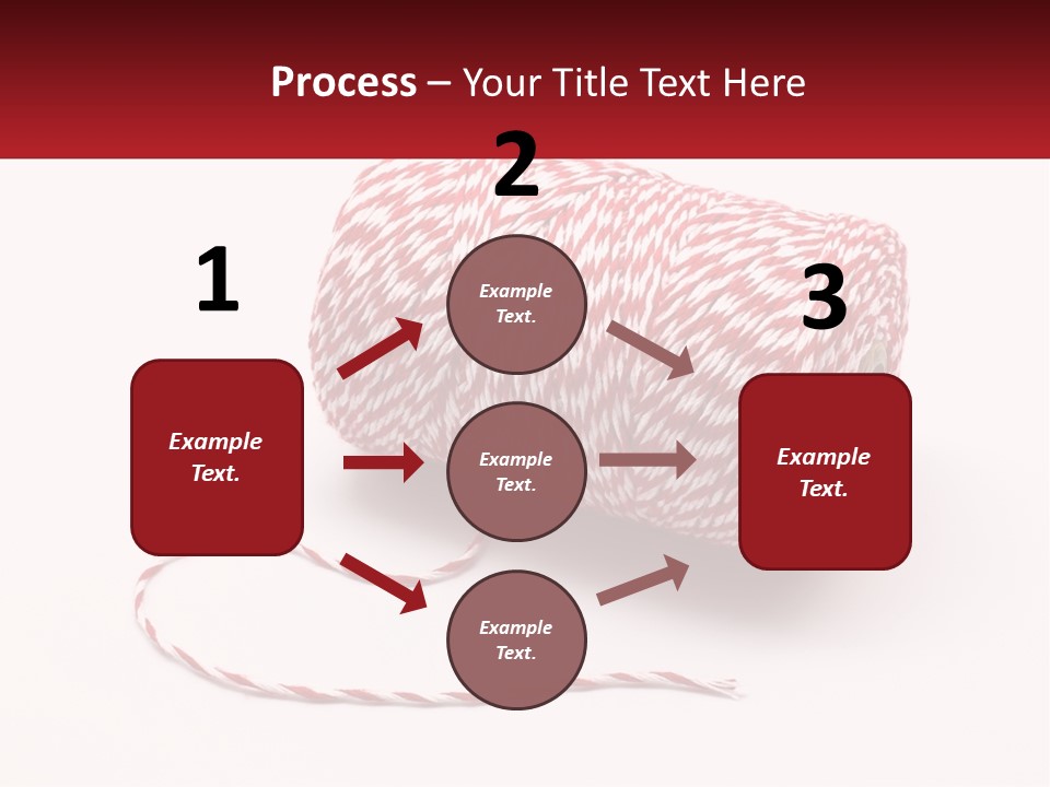 A Spool Of Red And White Bakers Twine PowerPoint Template