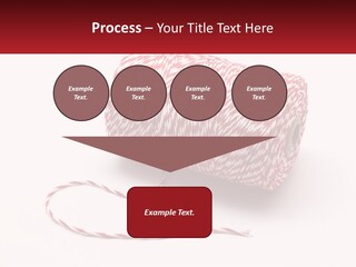 A Spool Of Red And White Bakers Twine PowerPoint Template