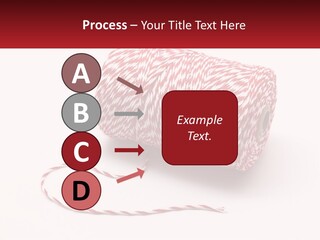 A Spool Of Red And White Bakers Twine PowerPoint Template