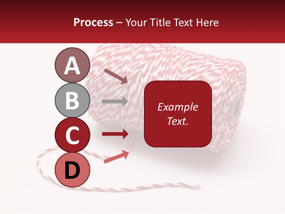 A Spool Of Red And White Bakers Twine PowerPoint Template