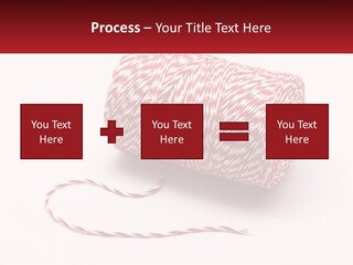 A Spool Of Red And White Bakers Twine PowerPoint Template